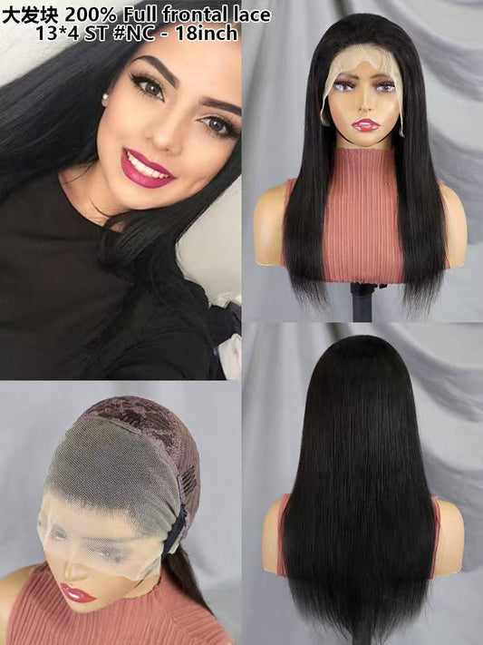 13*4 Straight Frontal Lace Wig – 200% Density 100%Human hair