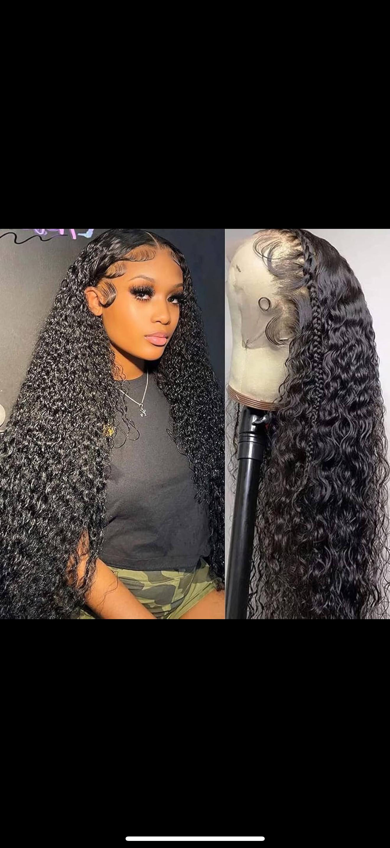 13x4 Water Wave Frontal Lace Wig – 200% Density