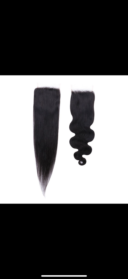 4*4 lace closure – 100% Human Hair (Straight & curly
